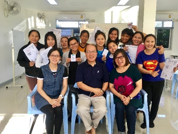 協助工場的中文班教學 